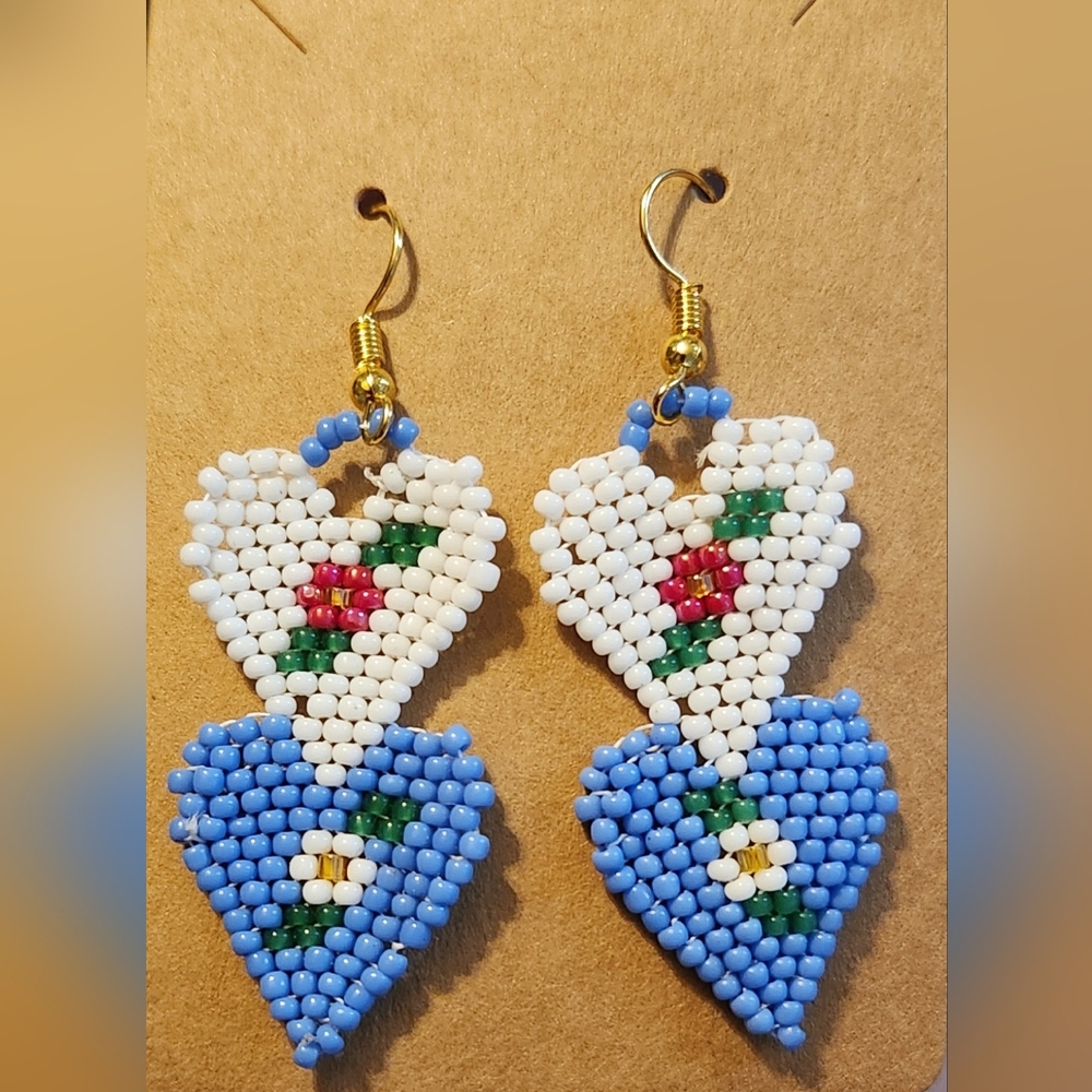 Beautiful double heart earrings